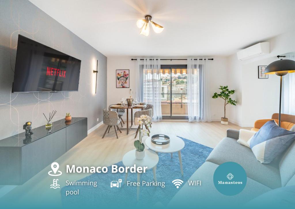 Monaco Border, sea view, Parking