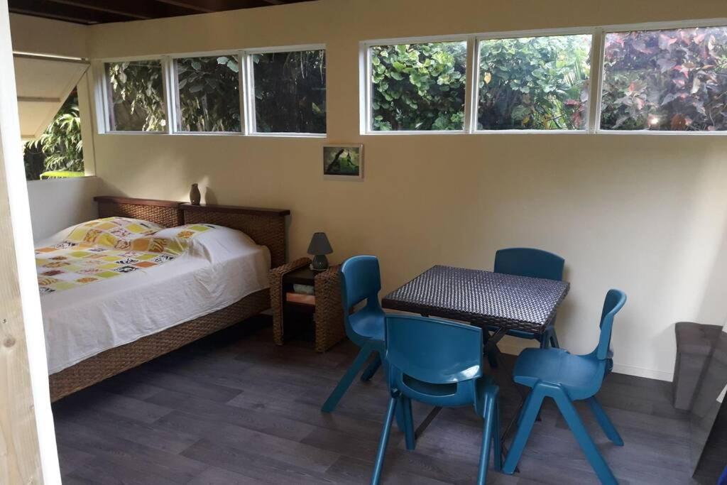 Fare Totara, jardin verdoyant et accès lagon