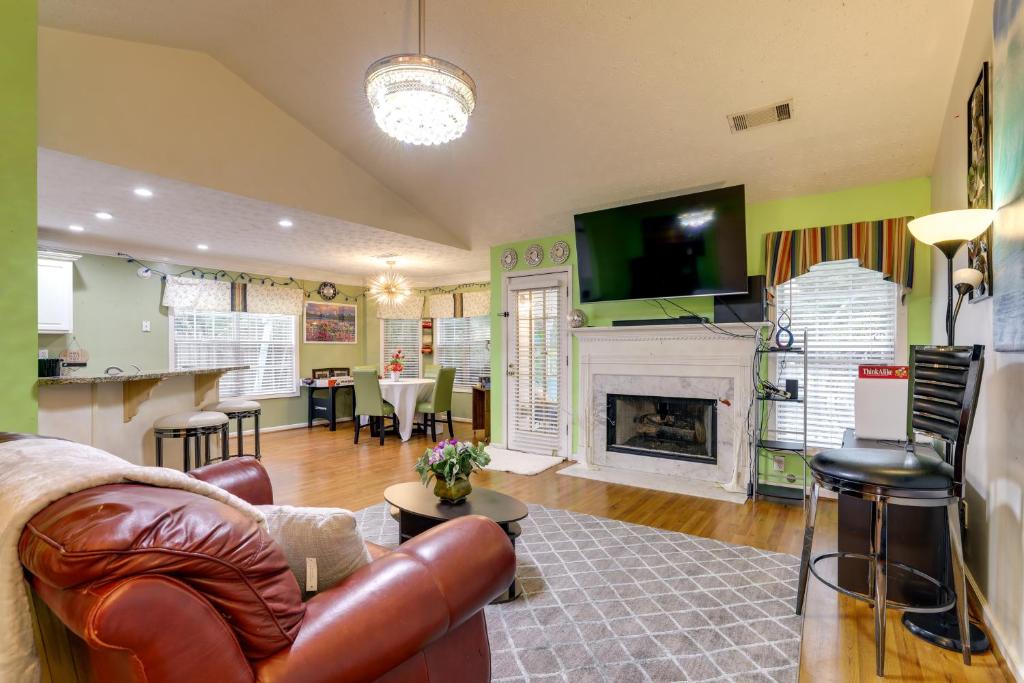 Cozy Georgia Retreat with Air Hockey Table and Sunroom